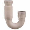 1-1/2" Plastic 45-Degree Flexible J Bend For Sink Trap Elbow