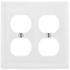 Hubbell, Wiring 2-Gang Duplex Wall Plate, White