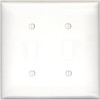 Leviton White 2-Gang Toggle Wall Plate Midway