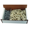 #8 Ez Nylon Wall Anchors W/ Screws Package Of 100