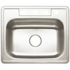 Premier, Stainless Steel Kitchen S"K 25 " 4-Hole Sinle Bowl Drop-" Kitchen S"K With Brush Finish