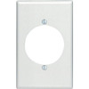 Leviton White 1-Gang Single Outlet Wall Plate 1-Pack