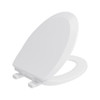 Seasons Elongated Plastic Closed Front Slow Close Quick Release Toilet Seat, White