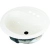 Bootz 19" Round Lavatory Sink White Porcelain Steel