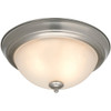 Commercial Electric 13 In. 2-Light Flush Mount Light (Brushed Nickel) (2-Pack)