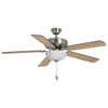 Seasons Quick Install Rickshore 52" Brushed Nickel Indoor LED Ceiling Fan, Reversible Walnut/Maple 5-Blade