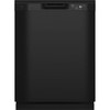 GE 24 In. Front Control SmartHQ Dishwasher With Plastic Interior Tall Tub, Black