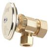 Homewerks 1/2 Fip Inlet X 3/8 Od Comp X 3/8" Od Comp Multi-Turn Valve Rough Brss