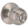 Shield Security Ball Turn Button Privacy Door Knob In Satin Nickel