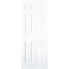 Masonite 30 In. X 80 In. 1.375 In. Primed 6 Panel Hollow Core Composite Slab Interior Door