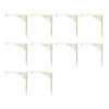 Champion Vertical Vertical Valance Clip, White, Package Of 10