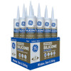 Ge Silicone Ii Window And Door Caulk, 9.8 Oz, Clear, Case Of 12