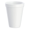 Dart Foam Drink Cups, 12 Oz, White, Case Of 1000