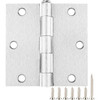 Global Door Controls 3x3in Plain Bearing Steel Hinges Satin Nickel Package Of 2