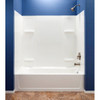 El Mustee Durawall 30"x60"x58" Adh Alcove Bath Tub Surround, Package Of 5