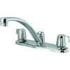 Delta Two Handle Kitchen Faucet, 1.8 Gpm, Washerless Function, Chrome