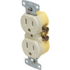 Hubbell 15 Amp Duplex Tamper Resistant Receptacle - 125 Vac, Ivory