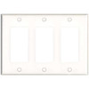 Leviton White 3-Gang Decorator-Rocker Wall Plate