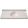Premier 43" X 22" Custom Vanity Top Recessed Center Bowl Sink In White Swirl