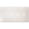 Leviton White 4-Gang Toggle Wall Plate 214328