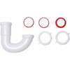 Oatey 1-1/2" White Plastic Threaded-Joint Sink J-Bend Drain