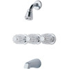 Pfister 3-Handle 1-Spray Tub And Shower Faucet In Polished Chrome Verve Handles
