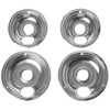 Universal Satin-Chrome Drip Bowls For Electric Range, #ao68cc
