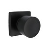 Shield Security Round Square Rose Keyless Passage Door Knob In Matte Black