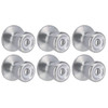 Shield Security Tulip Turn Button Privacy Door Knob In Satin Chrome Package Of 6