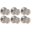 Shield Security Tulip Turn Button Privacy Door Knob In Satin Nickel Package Of 6