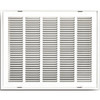 Truaire 20" X 20" White Stamped Return Air Filter Grille With Removable Face