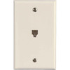 Westek 1-Gang 6-Position 4-Conductor Phone Jack With Wall Plate, Package Of 10