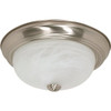 Seasons 13 In. 2-Light Bulb-Based Dome Flush Mount Fixture In Brushed Nickel