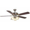 Hampton Bay Glendale 52" Indoor Ceiling Fan With Light Kit, Brushed Nickel