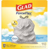 Glad Forceflex 13 Gal. Tall Kitchen Bags, Clean Scent With Febreze, Package Of 110