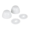 Danco Universal Round Toilet Bolt Caps In White, Package Of 6