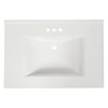 Modular Vanity Tops 25x19" Solid White Marble Bathroom Vanity Sink Top And Bowl