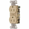 Hubbell 15 Amp 125 Volt Commercial Duplex Straight Blade Standard Outlet (Ivory)