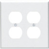 Leviton 2-Gang Duplex Outlet Wall Plate (White)