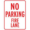 No Parking Fire Lane Sign, Reflective, 18 X 24