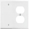 Hubbell Combination Nylon Wall Plate (White)