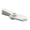 Pointer Latch, 5/8in, Plastic, White, W/ Screws, Package Of 12