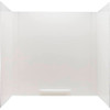 Durawall 30 in. x 60 in. x 58 in. 3-Piece Easy Up Adhesive Alcove Bath Tub Surround in White