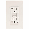 Leviton 20 Amp 125v Nema 5-20r Smartlockpro Weather Resistant Duplex Gfci Outlet, Led, White