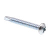 Sheet Metal Screws, #14 X 2in, Zc Steel, Package Of 50