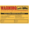 Parking Violation Sticker Tow Warning, Large, Orange, 8 X 5", Package Of 100