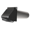 Deflecto 4" Wide Mouth Hood With Removable Bird Guard, Pipe & Collar Black