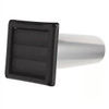 Deflecto Supurr-Vent Louvered 4 In. Dryer Vent Black
