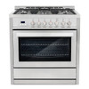 Cosmo 36" Stellar Collection 3.8 Cu Ft Dual Fuel Range Convection Oven Ss
