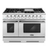 Cosmo 48" Lumin Coll 5.5 Cu Ft Double Oven Dual Fuel Range 8 Burners Ss
